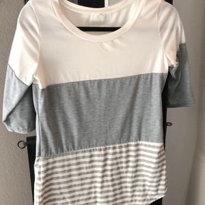 Tricolor block shirt